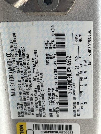 2018 Ford Fusion Titanium