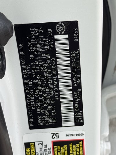 2020 Toyota Camry Hybrid XLE