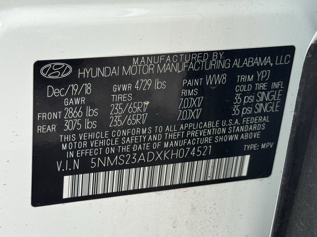 2019 Hyundai Santa Fe SE