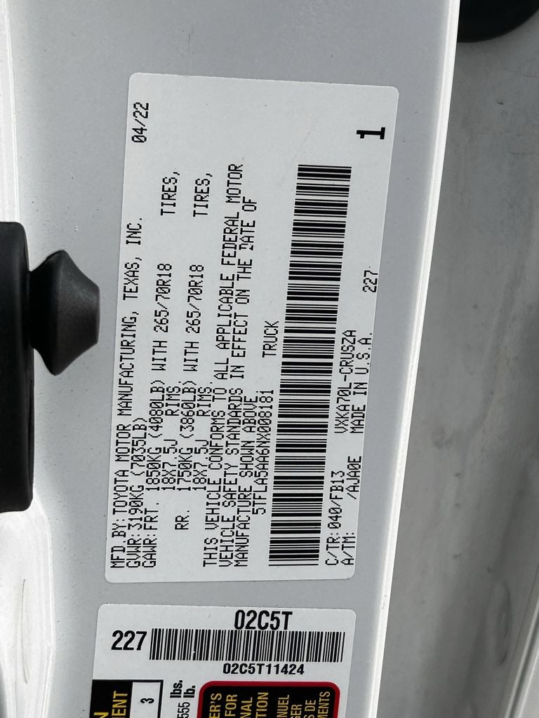 2022 Toyota Tundra SR5