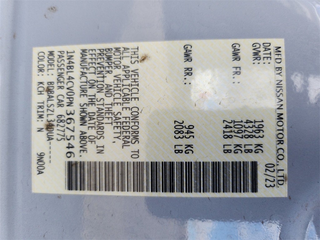 2023 Nissan Altima 2.5 SR