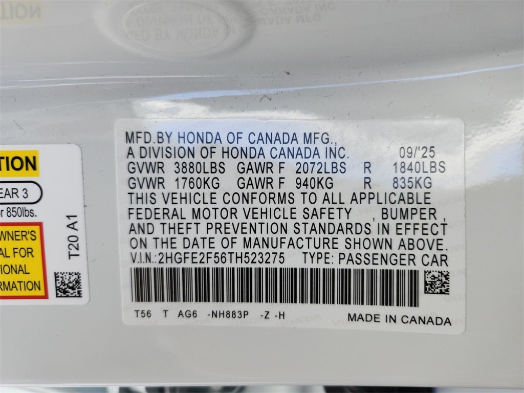 2026 Honda Civic Sport