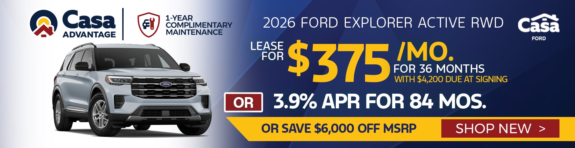 2026 Ford Explorer Active RWD